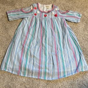 Hatley Bold Shoulder Striped Dress Size 5